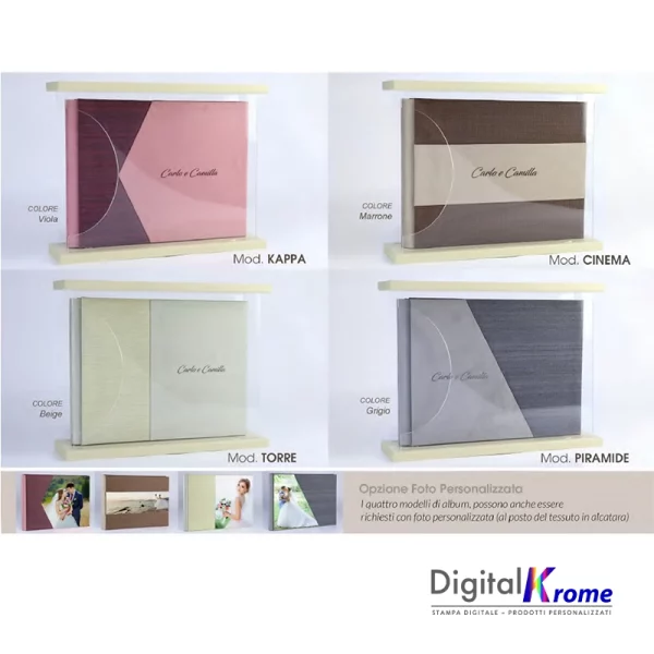 Fotolibro Orion, Copertina Personalizzata con Foto o Incisione Laser – Formati 30×30/35×25/40×30 cm Digital Krome