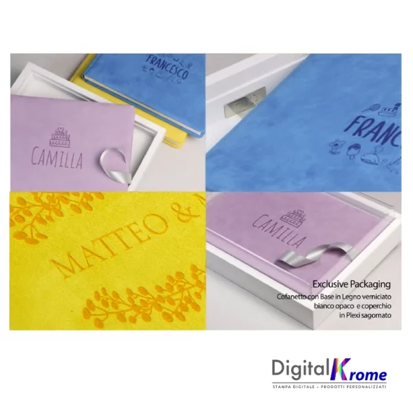 Fotolibro Alcantara, Copertina con Incisione Laser, Dimensioni 25×35 / 35×25 Digital Krome