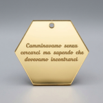Segnaposto in Plexiglass Personalizzati da 6 cm - Oro, Argento, Rosa, Trasparente | Battesimo / Matrimonio / Nozze / Comunione - immagine 10