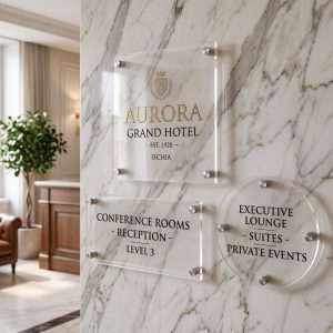 Portachiavi Trasparenti in Plexiglass Personalizzati | Albergo, Hotel, B&B | Varie Dimensioni Digital Krome