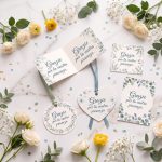 Tag per Bomboniere, Biglietti per Confetti | Classico Pieghevole, Rotondo, Quadrato, Cuore, Rettangolare